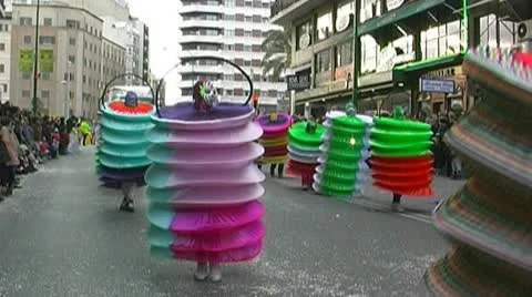 Carnival in Spain Stock Footage 8989417