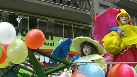 Carnival in Spain - NTSC Video stock 8987811