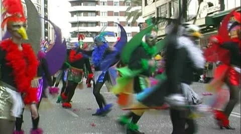 Carnival in Spain - NTSC Stock Footage 8987925