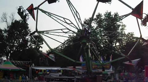 Carnival at sunset Stock Footage 24909177