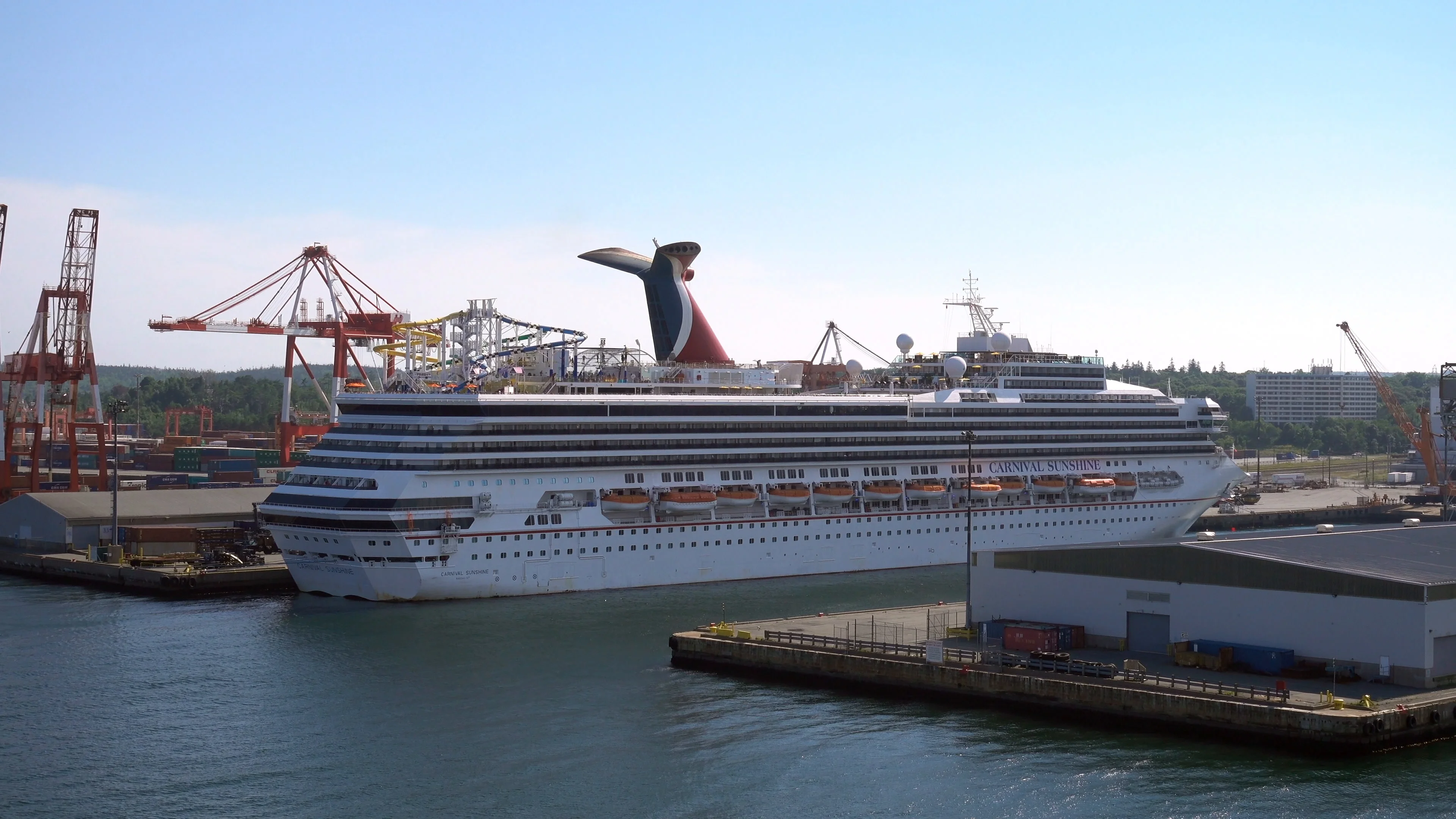 The Carnival Sunshine Cruise Ship In Por Stock Video Pond5