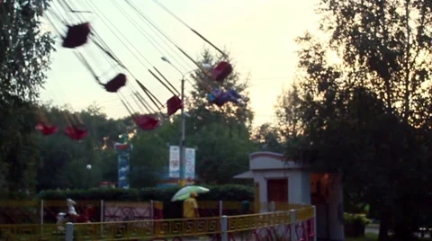 Carnival Swing Ride Stock Footage 48141862