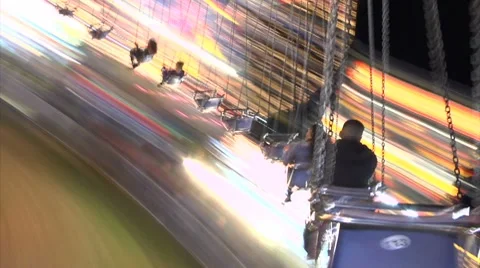 Carnival Swing Time Lapse Stock Footage 7748988
