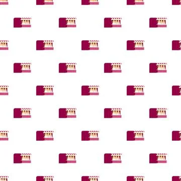 Carnival tent stage pattern seamless background Stock Illustration