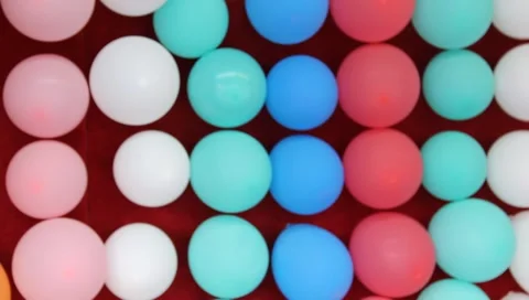 Carnival theme park games balloon pop dart game #4 Stock Footage 6830006