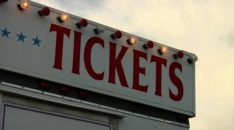 Carnival Ticket booth with flashing lights Video stock 51469591