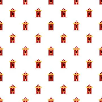 Carnival ticket booth pattern for event admission Stock Illustration