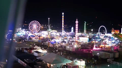 Carnival View From Ferris Wheel Stock Footage 236417811