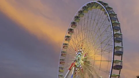 Carnival Wheel Stock Footage 73969085