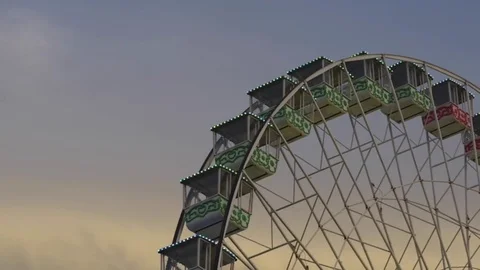 Carnival wheel,Nice,france Stock Footage 73969013