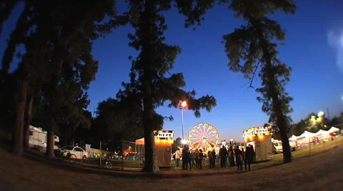 Carnivla Night Magic Hour Stock Footage 4028928