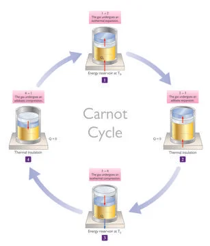 The Carnot Cycle Diagram Vector Illustration Stock Illustration