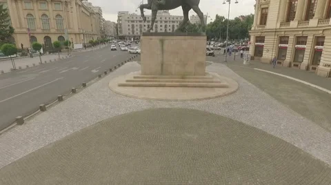 Carol the 1st Statue Video stock 63471246