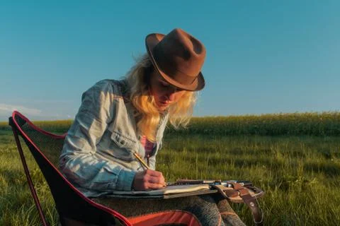 Carol drawing Stock Photos