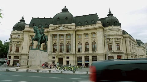 Carol I statue Stock Footage 50053415