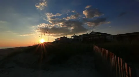 Carolina coastal sunset Stock Footage 12169864