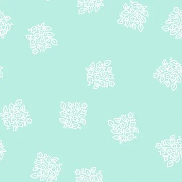 Caroline jessamine line seamless pattern Stock Illustration