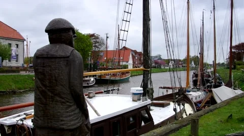 Carolinensiel harbour Stock Footage 60874547
