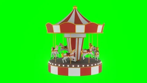 Carousel 3d Stock Footage 297718115