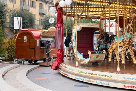 Carousel at Alba Stock-Fotos