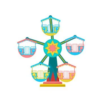 Carousel, amusement park element vector Illustration on a white background Stock Illustration