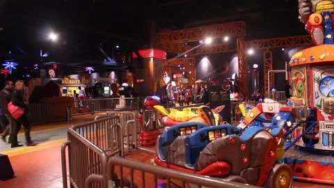 Carousel at Amusement Park Stock-Footage 92936442