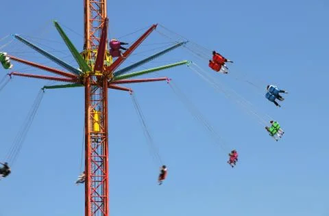 Carousel in an amusement park Stock-Fotos