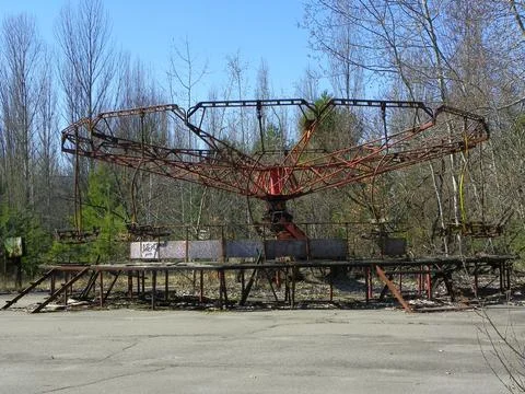 Carousel, an amusement park in Pripyat Stock Photos