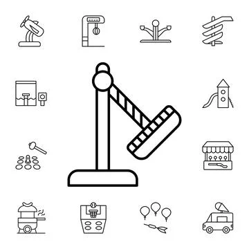 Carousel, amusement ride flat vector icon in amusement pack Stock Illustration