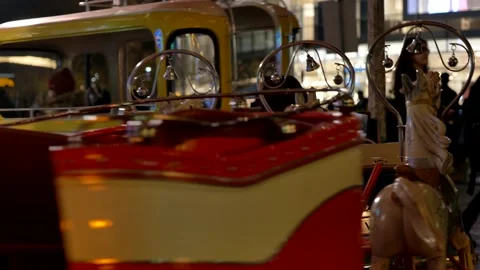 Carousel in amusementpark. Stock Footage 165480084