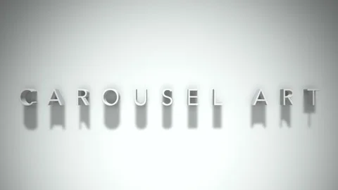 Carousel art 3D title animation white text on a white background Stock Footage 299749004