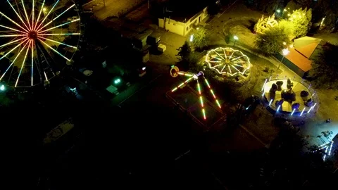 Carousel with a bird's eye Stock Footage 97856517