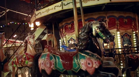 Carousel at christmas fair on Red Square in Moscow 스톡 동영상 57157043