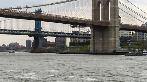Carousel Downtown Brooklyn Bridges Hyperlapse Stock Footage 239119969