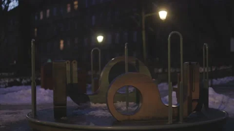 Carousel in the evening park 動画素材 235482035