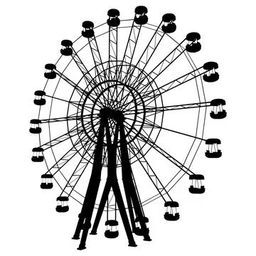 Carousel Ferris Wheel Vector イラスト素材