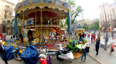 Carousel Stock Footage 23178916