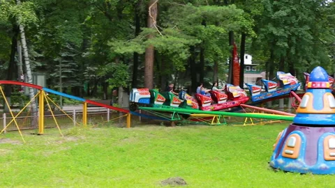 On the carousel Stock Footage 135234063