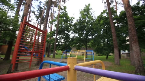 Carousel in the forest Stock-Footage 54364682