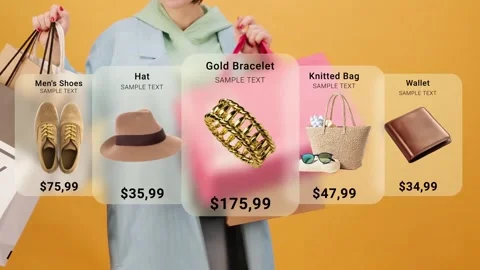 Carousel Glass Sliders 스톡 After Effects