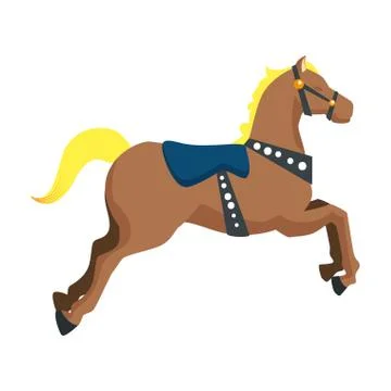 Carousel horse carnival icon vector illustration Stock Illustration