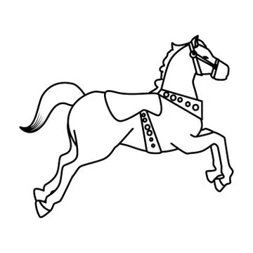 Carousel horse carnival icon vector illustration Stock Illustration