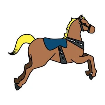 Carousel horse carnival icon vector illustration Stock Illustration