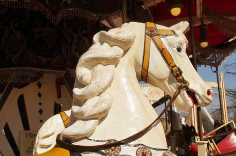 Carousel horse head Stock Photos