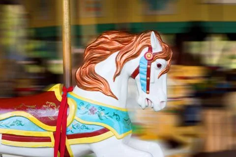 Carousel Horse Motion Stock Photos