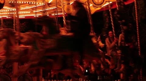 Carousel horses Stock Footage 45840667