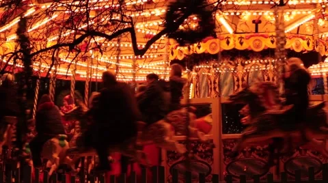 Carousel horses Stock Footage 45841053