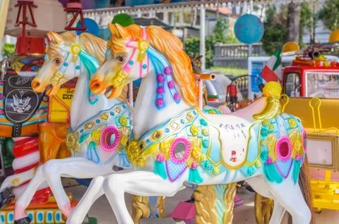 Carousel horses Stock-Fotos