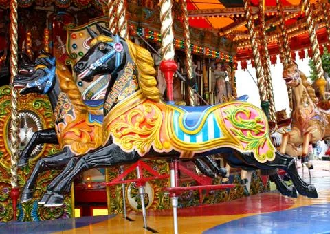 Carousel Horses. Stock Photos