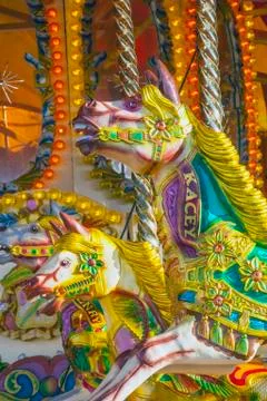 Carousel horses Stock Photos